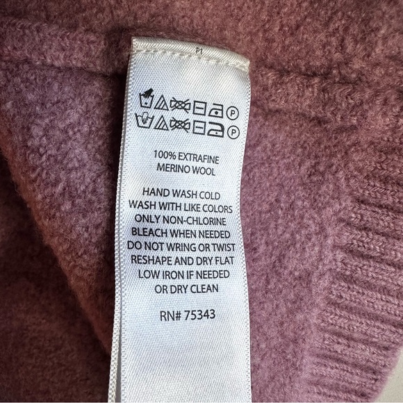 HALSTON 100% Extra Fine Merino Wool Sweater, Pink, Roll Neck, Size XL - Picture 5 of 10